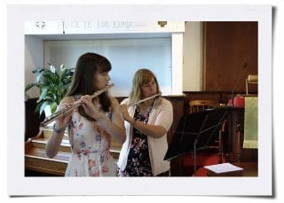 Sunday Worship - Mary and Sharon flute duet